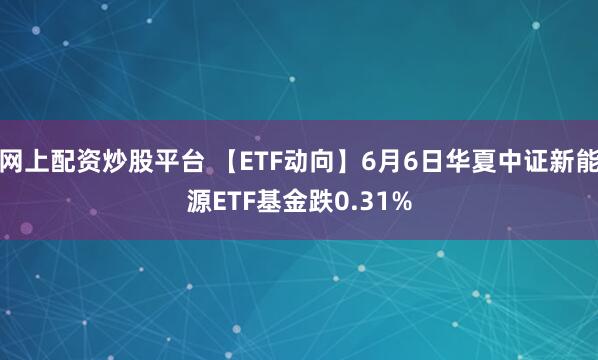 网上配资炒股平台 【ETF动向】6月6日华夏中证新能源ETF基金跌0.31%